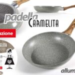 PADELLA INDUZIONE ANTIADERENTE ALLUMINIO EFFETTO PIETRA CARMELITA 32*5,8CM