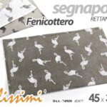 Tovaglietta americana fenicottero segnaposto tavola moderna tessuto ass 45x30 cm