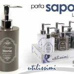 Portasapone liquido bagno vintage dispenser tondo erogatore moderno ass 18 cm