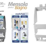 MENSOLA DOCCIA VASCA BAGNO PORTA OGGETTI MULTI ACCESSORI PLASTICA 27*15*50 cm