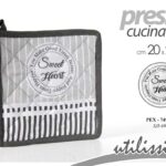 PRESINA DA FORNO CUCINA Barbecue COTONE CLASSICA MODERNA DAMASCO CHIC 20*20cm