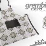 GREMBIULE PETTORINA COTONE CUCINA BAR CHEF BARBECUE UOMO DONNA ROYAL 60*80 cm