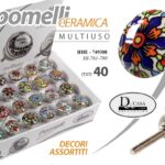 POMELLO CERAMICA MOBILE CASSETTIERA TONDO UNIVERSALE TERRA E SOLE AS 0,40