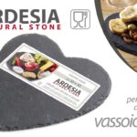 Vassoio tagliere cuore portata piatto aperitivo antipasti pietra ardesia 30*30