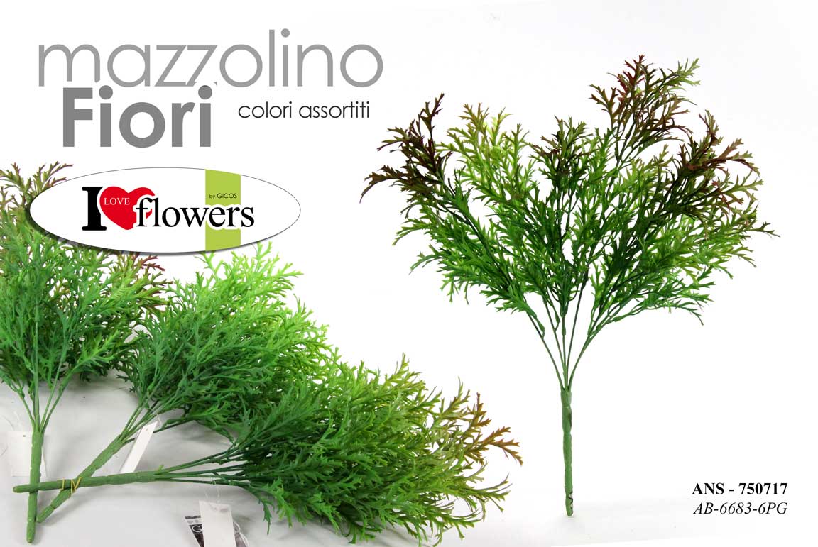 8025569750717 MAZZO FIORI FINTI 18 CM MAZZOLINO ARTIFICIALE STELO DECORATIVI ASSORTITI - immagine 1