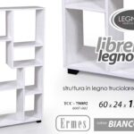 Libreria Design Moderna Scaffale 7 Ripiani BAGNO Ufficio TCC BIANCO 127*60*24 CM