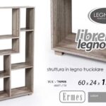 Libreria Design Moderna Scaffale 7 Ripiani ROVERE Casa Ufficio OLMO 127*60*24cm