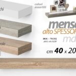 MENSOLA DA PARETE LEGNO MODERNA MURO KIT REGGIMENSOLA A SCOMPARSA 40*20*6 CM