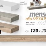 MENSOLA DA PARETE ALTO SPESSORE MODERNA LEGNO CLASSICO COLOR ASS 120*20*h6CM