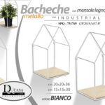 2 MENSOLE PARETE CASA MENSOLA LEGNO BACHECA SOSPESA METALLO BIANCO H 36 E 30 cm