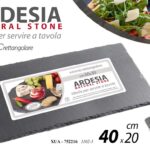 Vassoio aperitivo antipasti piatto tagliere portata pietra ardesia sushi 40*20 cm