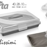 CONTENITORE PORTA TORTA RETTTANGOLARE CON COPERCHIO PORTATILE DOLCI 40*28*10 CM