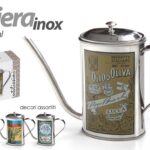 OLIERA VINTAGE RETRò CONTENITORE OLIO MANICO ACCIAIO INOX BOTTIGLIA 500 ML 16 cm
