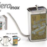 OLIERA VINTAGE RETRò CONTENITORE OLIO MANICO ACCIAIO INOX BOTTIGLIA 500 ML 16cm