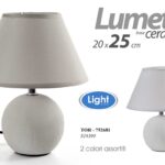 LAMPADA LUMETTO ABAT JOUR DA TAVOLO COMODINO CLASSICO MODERNO PALLA RUVID 25*20