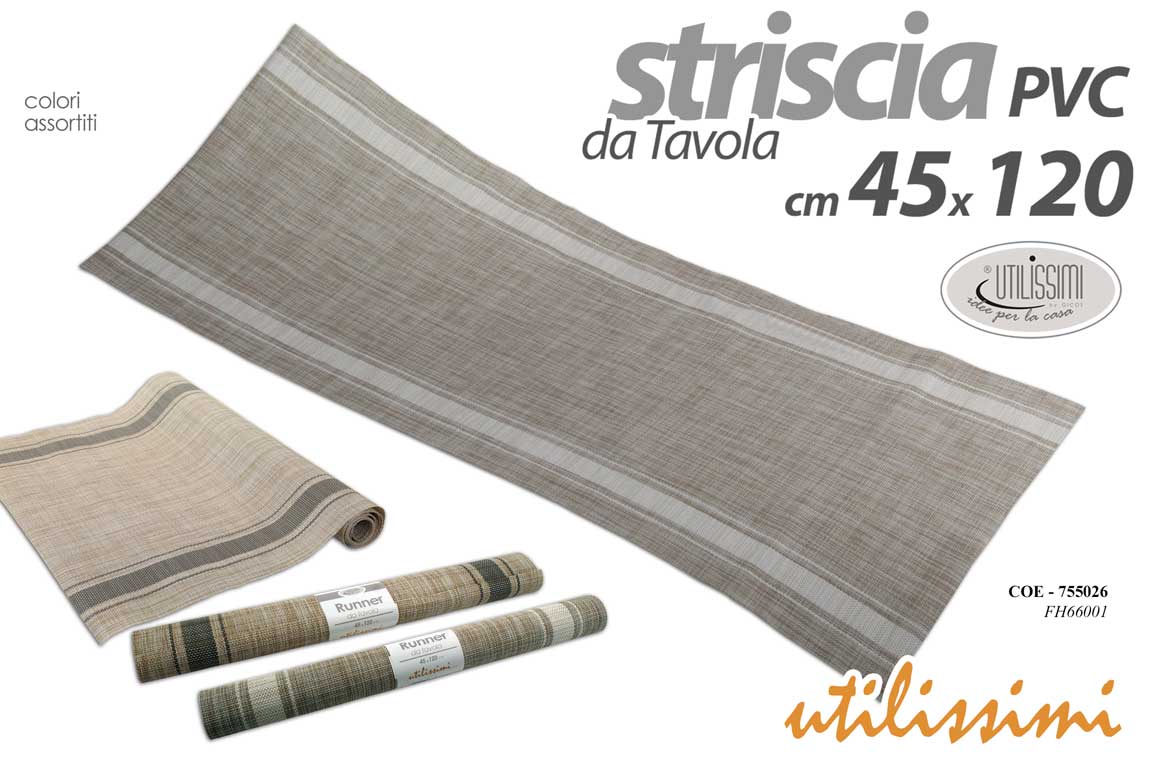 8025569755026 Runner tavola moderno striscia centro tavola pvc color ass antimacchia 120x45 cm - immagine 1