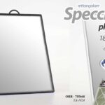SPECCHIO SPECCHIETTO RETTANGOLARE 18*24 CM PORTATILE PLASTICA NERO BIANCO