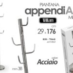 Attaccapanni Appendiabiti Piantana PORTA ABITI ACCIAIO Metallo MODERNO 176*29 CM