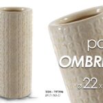 PORTA OMBRELLI CERAMICA ANTICATO STILE ARTISTICO TONDO STUDIO PANNA 50*22CM