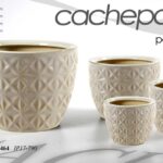 4 VASI CACHEPOT VASO PORTA PIANTA CERAMICA MODERNO CLASSICO ANTICATO 30/22/15/12