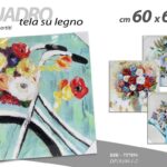QUADRO STAMPA SU TELA Canvas LEGNO FIORI ESTATE MULTICOLOR ASSORT 60*60cm