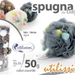 Spugna bagno doccia esfoliante scrub massaggio corpo morbida rete ass 50 gr