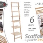 SCALA 6 MENSOLE PORTASCIUGAMANO SCAFFALE APPOGGIO PARETE BAGNO DOCCIA 165*42*35
