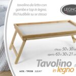 VASSOIO TAVOLINO COLAZIONE PRANZO CM LETTO PIEGHEVOLE LEGNO APERTO 63*30*h21 cm