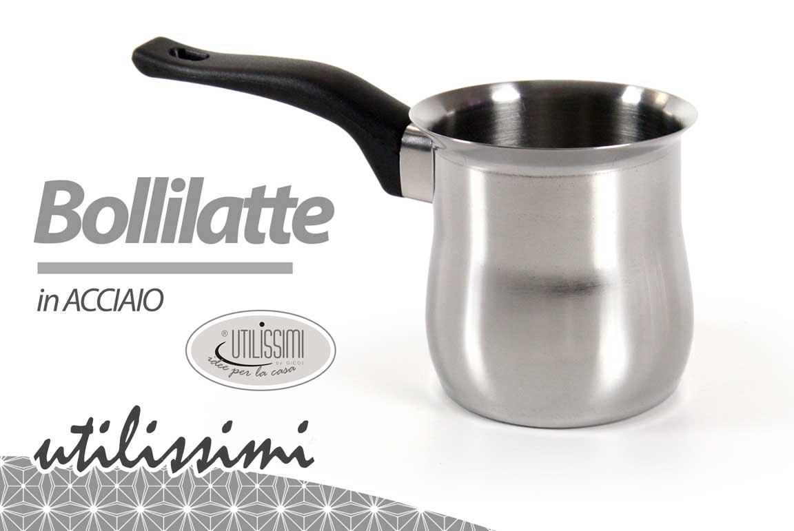 8025569760068 BOLLILATTE 8 TAZZE ACQUA LATTIERA BRICCO ACCIAIO MANICO Cappuccino 720ML 11 CM - immagine 1