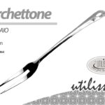 FORCHETTONE CUCINA 33 CM 2 DENTI FORK CARNE BRACERIA BARBECUE ACCIAIO DELUXE