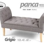PANCA SCENDILETTO TESSUTO PIEDI LEGNO CAMERA LETTO SALOTTO UFFICIO 103*40*60 cm