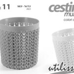 Cestino multiuso scrivania organizzatore trucco pennelli bagno plastic ass 11x10