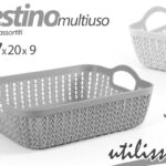 Cestino multiuso cassetto organizer armadio vaschetta cucina plastic ass 27*20*9