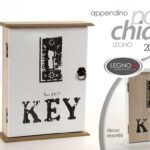 Bacheca armadietto portachiavi parete muro legno cassetta ingresso key ass 25*20