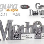 PANNELLO DECORATIVO DA PARETE SCRITTA DECORAZIONE LEGNO MOTHER ASSORTITE 30*11CM