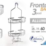 MENSOLA ORGANIZZA DOCCIA VASCA ALLUMINIO 3 RIPIANI ORGANIZER PORTA OGGETTI 60 cm