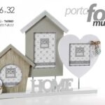 CORNICE PORTA FOTO 46*6*32 CM MULTIPLO 3 POSTI HOME STILE MODERNO  DA TAVOLO