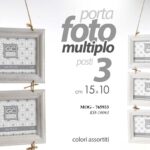 PORTAFOTO MULTIPLO DA PARETE 3 POSTI 15*10 FOTO CORNICE LEGNO BIANCO ASSORTITI