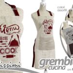 GREMBIULE PETTORINA CUCINA BAR CHEF COOKING BARBECUE UOMO DONNA MODERNO 60*80 cm