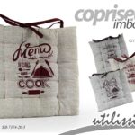 Cuscino Sedia Coprisedia Morbidone Imbottito Con Lacci trapuntato COOK 40*40 cm