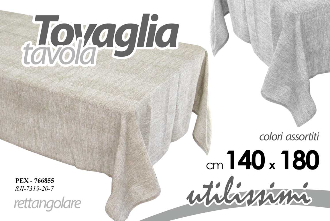 8025569766855 Tovaglia rettangolare sala pranzo cucina moderna tessuto cotone assor 180x140 cm - immagine 1