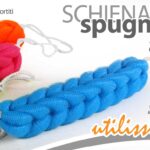 SPUGNA SCHIENA DOCCIA PVC PIATTA spugnetta a rete Scrub Pulizia Corpo COLOR 32cm