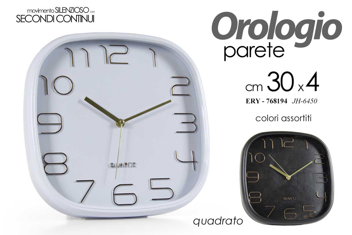 8025569768194 OROLOGIO DA PARETE MURO QUARZO SILENZIOSO MODERNO CASA UFFICIO STUDIO LUSSO 30*4 - immagine 1