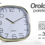 OROLOGIO DA PARETE SILENZIOSO CLASSICO MODERNO NUMERI GRANDI BIANCO ORO 30*4 cm