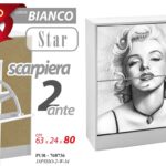 SCARPIERA DIVE CINEMA A RIBALTA SLIM 2 ANTE DOPPIA SALVASPAZIO MODERNA h80*63*24