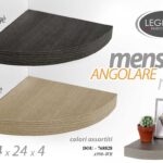 MENSOLA ANGOLO ANGOLARE PARETE MODERNO LEGNO REGGIMENSOLA ROVERE WENGè 23,5*4 cm