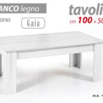 TAVOLO TAVOLINO BASSO Design MODERNO CAFFè LEGNO SALOTTO BIANCO ROVERE 100*50*40