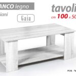 TAVOLO TAVOLINO BASSO MODERNO 2 RIPIANI DIVANO UFFICIO SALOTTO BIANCO 100*50*h40