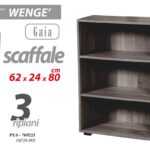 LIBRERIA SCAFFALE BASSO MODERNO RIPIANI MENSOLE WENGè ROVERE SBIANCATO 80*62*24