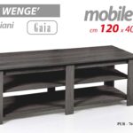 MOBILE TAVOLO PORTA TV SALOTTO DIVANO TAVOLINO ROVERE NERO WENGè 120*40*H40 cm